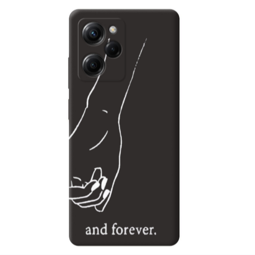 Xiaomi Poco X5 Pro And forewer Black Colored Silicone TPU Θήκη