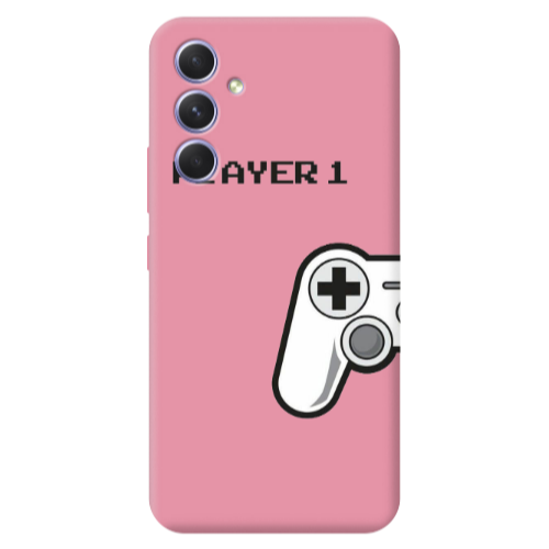 Samsung A56 Player 1 Pink Colored Silicone TPU Θήκη