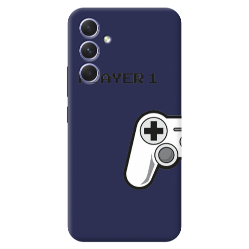 Samsung A56 Player 1 Dark blue Colored Silicone TPU Θήκη