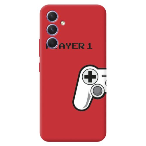 Samsung A56 Player 1 Red Colored Silicone TPU Θήκη