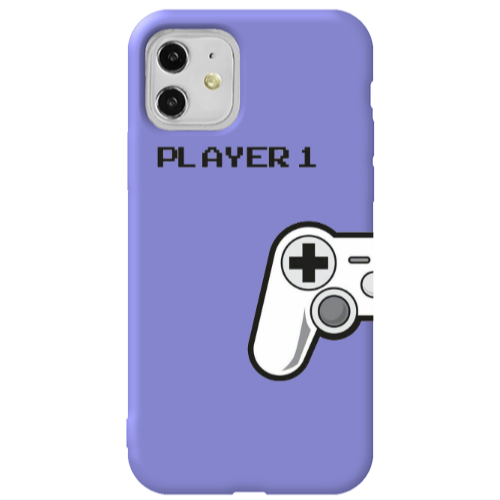 Apple iPhone 11  Player 1 Purple Colored Silicone TPU Θήκη