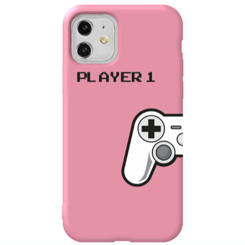 Apple iPhone 11  Player 1 Pink Colored Silicone TPU Θήκη