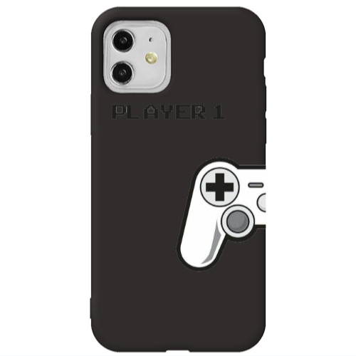 Apple iPhone 11  Player 1 Black Colored Silicone TPU Θήκη