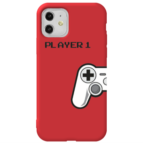 Apple iPhone 11  Player 1 Red Colored Silicone TPU Θήκη