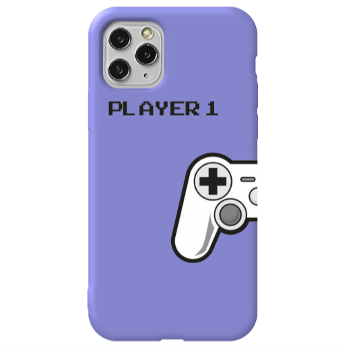 Apple iPhone 11 Pro Player 1 Purple Colored Silicone TPU Θήκη