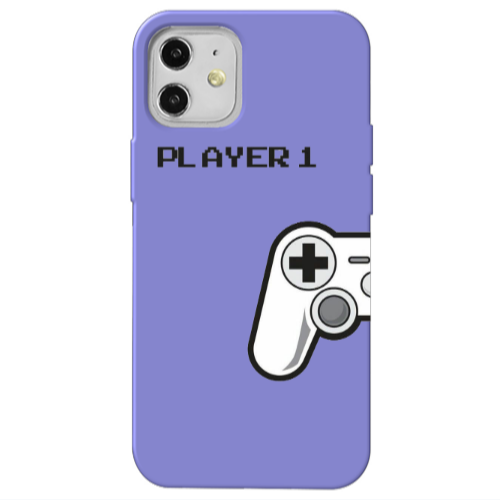 Apple iPhone 12 Player 1 Purple Colored Silicone TPU Θήκη