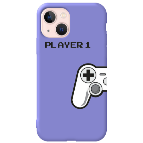 Apple iPhone 13 Player 1 Purple Colored Silicone TPU Θήκη