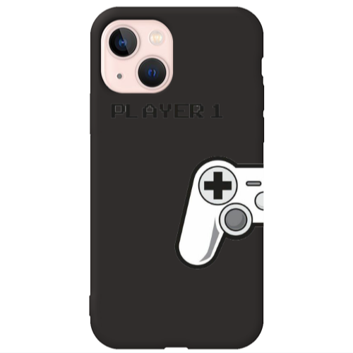 Apple iPhone 13 Player 1 Black Colored Silicone TPU Θήκη