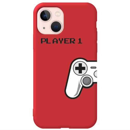 Apple iPhone 13 Player 1 Red Colored Silicone TPU Θήκη