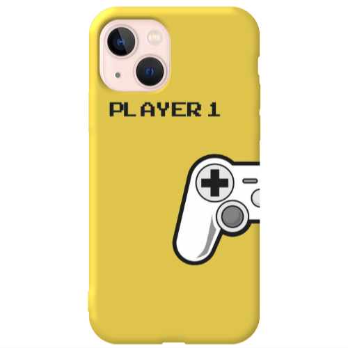 Apple iPhone 13 Player 1 Yellow Colored Silicone TPU Θήκη