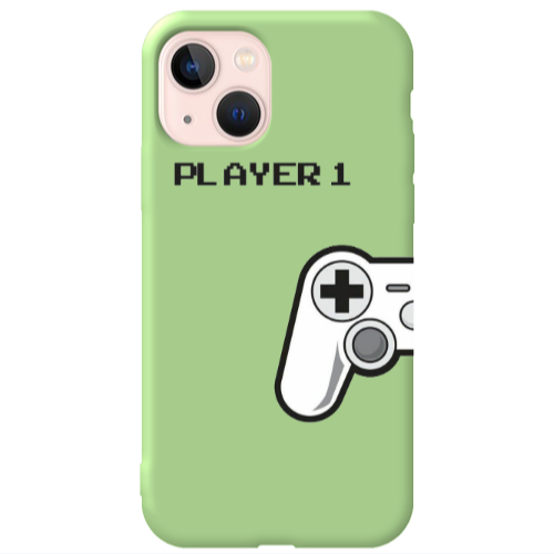 Apple iPhone 13 Player 1 Light Green Colored Silicone TPU Θήκη