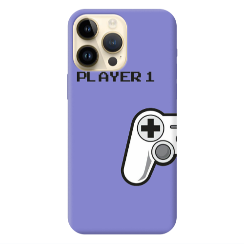 Apple iPhone 13 Pro Max Player 1 Purple Colored Silicone TPU Θήκη