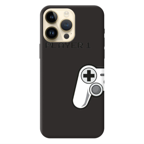 Apple iPhone 13 Pro Max Player 1 Black Colored Silicone TPU Θήκη