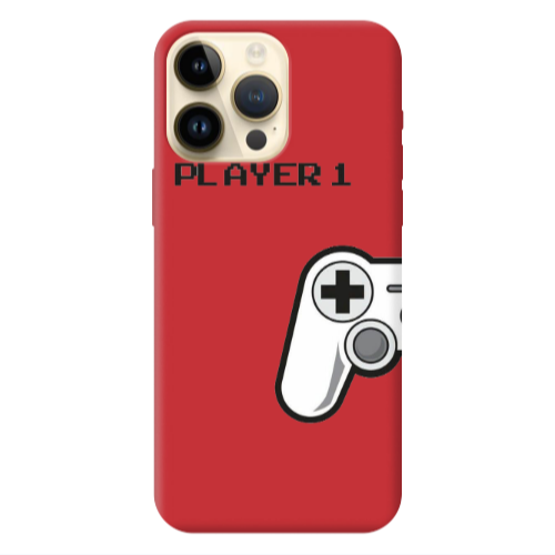 Apple iPhone 13 Pro Max Player 1 Red Colored Silicone TPU Θήκη