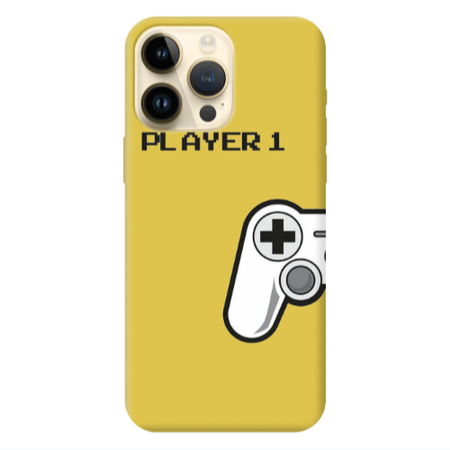 Apple iPhone 13 Pro Max Player 1 Yellow Colored Silicone TPU Θήκη