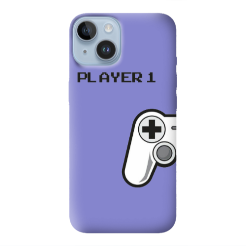 Apple iPhone 14  Player 1 Purple Colored Silicone TPU Θήκη