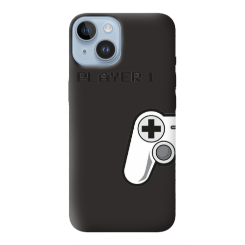 Apple iPhone 14  Player 1 Black Colored Silicone TPU Θήκη