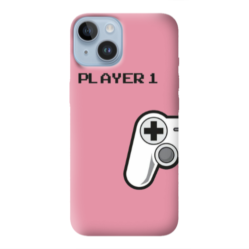 Apple iPhone 14 Plus Player 1 Pink Colored Silicone TPU Θήκη