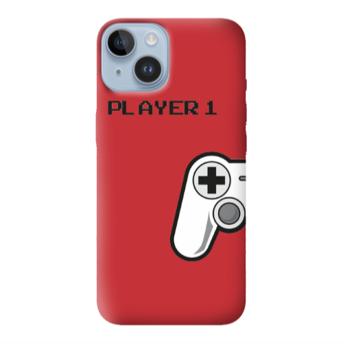 Apple iPhone 14 Plus Player 1 Red Colored Silicone TPU Θήκη