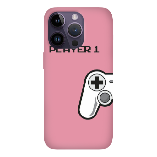 Apple iPhone 14 Pro  Player 1 Pink Colored Silicone TPU Θήκη