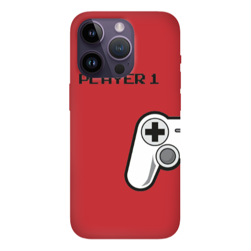 Apple iPhone 14 Pro  Player 1 Red Colored Silicone TPU Θήκη