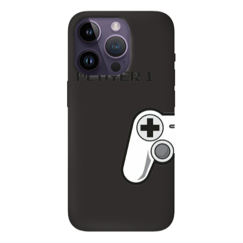 Apple iPhone 14 Pro Max Player 1 Black Colored Silicone TPU Θήκη