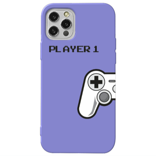 Apple iPhone 13 Pro Player 1 Purple Colored Silicone TPU Θήκη