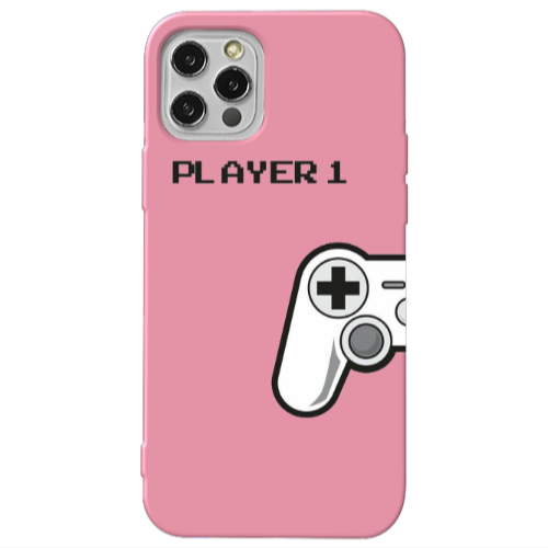 Apple iPhone 13 Pro Player 1 Pink Colored Silicone TPU Θήκη