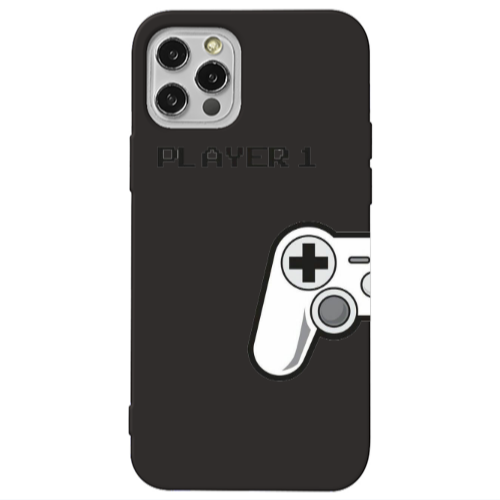 Apple iPhone 13 Pro Player 1 Black Colored Silicone TPU Θήκη