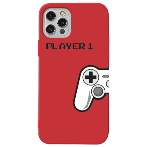 Apple iPhone 13 Pro Player 1 Red Colored Silicone TPU Θήκη