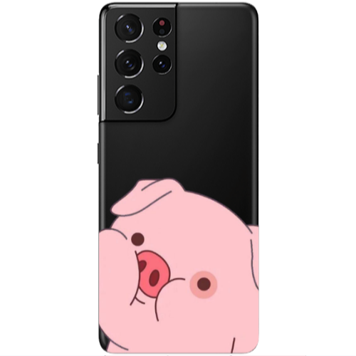 Samsung S21 Ultra Piggy 2 Transparent Silicone TPU Θήκη