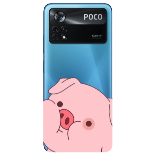 Xiaomi Poco X4 Pro Piggy 2 Transparent Silicone TPU Θήκη