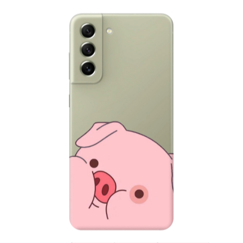 Samsung S21 FE Piggy 2 Transparent Silicone TPU Θήκη