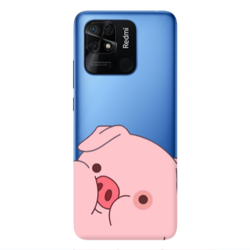 Xiaomi Poco C40 Piggy 2 Transparent Silicone TPU Θήκη