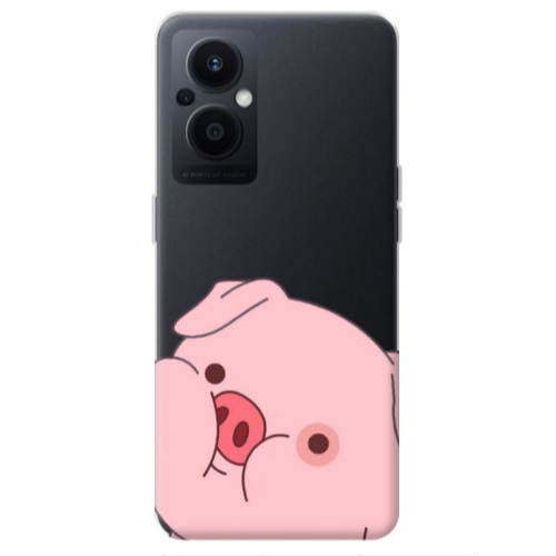 Oppo Reno 7 Lite Piggy 2 Transparent Silicone TPU Θήκη