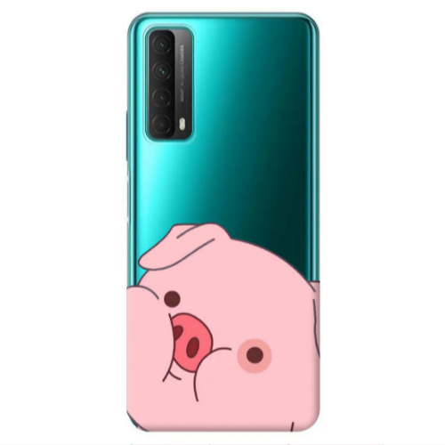 Huawei P Smart 2021 Piggy 2 Transparent Silicone TPU Θήκη