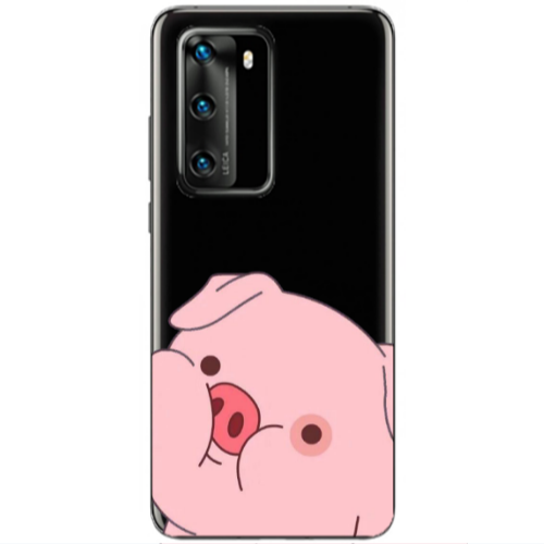 Huawei P40 Piggy 2 Transparent Silicone TPU Θήκη