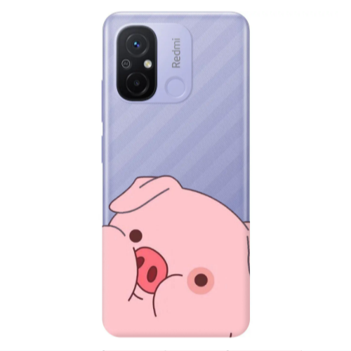 Xiaomi Redmi 12C Piggy 2 Transparent Silicone TPU Θήκη