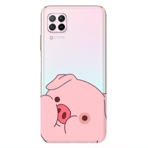 Huawei P40 Lite Piggy 2 Transparent Silicone TPU Θήκη