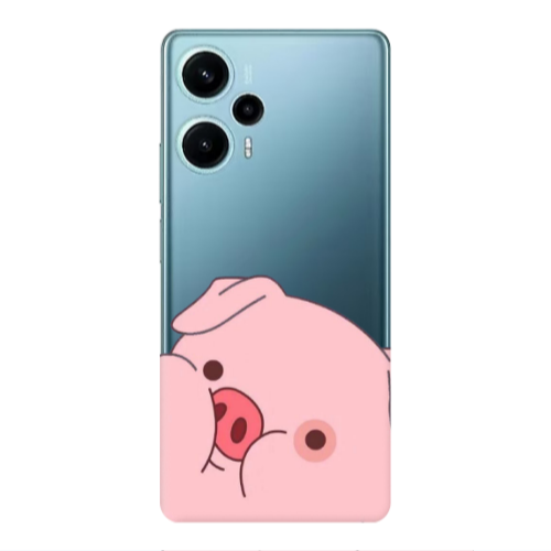 Xiaomi Poco F5 Piggy 2 Transparent Silicone TPU Θήκη