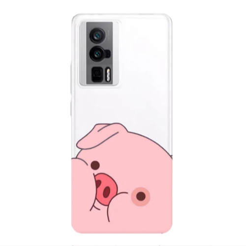 Xiaomi Poco F5 Pro Piggy 2 Transparent Silicone TPU Θήκη