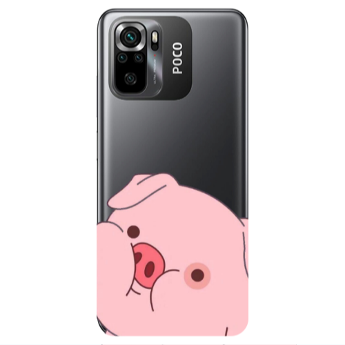 Xiaomi Poco M5 s Piggy 2 Transparent Silicone TPU Θήκη