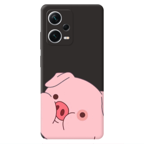 Xiaomi Poco X5 Piggy 2 Black Colored Silicone TPU Θήκη