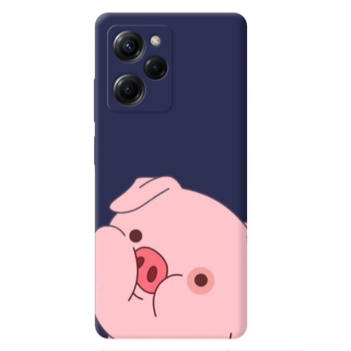 Xiaomi Poco X5 Pro Piggy 2 Dark blue Colored Silicone TPU Θήκη