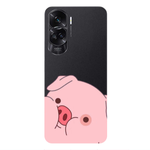 Honor 90 Lite 5G Piggy 2 Transparent Silicone TPU Θήκη