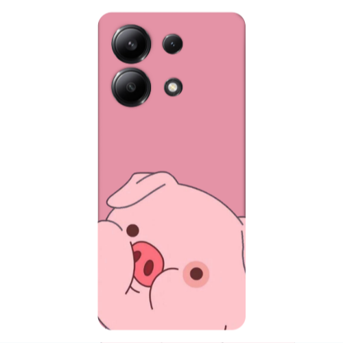 Xiaomi Redmi Note 13 4G Piggy 2 Pink Colored Silicone TPU Θήκη