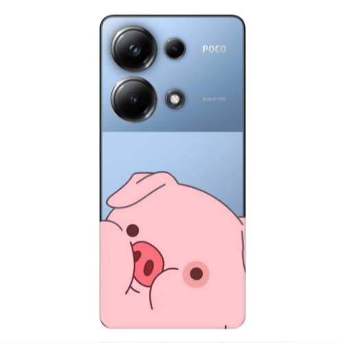 Xiaomi Poco M6 Pro 4G Piggy 2 Transparent Silicone TPU Θήκη