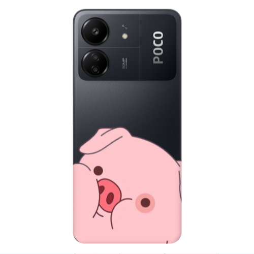 Xiaomi Poco C65 Piggy 2 Transparent Silicone TPU Θήκη