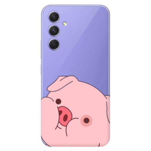 Samsung A55 Piggy 2 Transparent Silicone TPU Θήκη