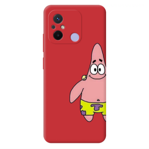 Xiaomi Redmi 12C Spong 1 Red Colored Silicone TPU Θήκη
